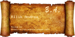 Bilik Andrea névjegykártya